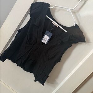 Universal Thread Black Ruffle Sleeveless Blouse